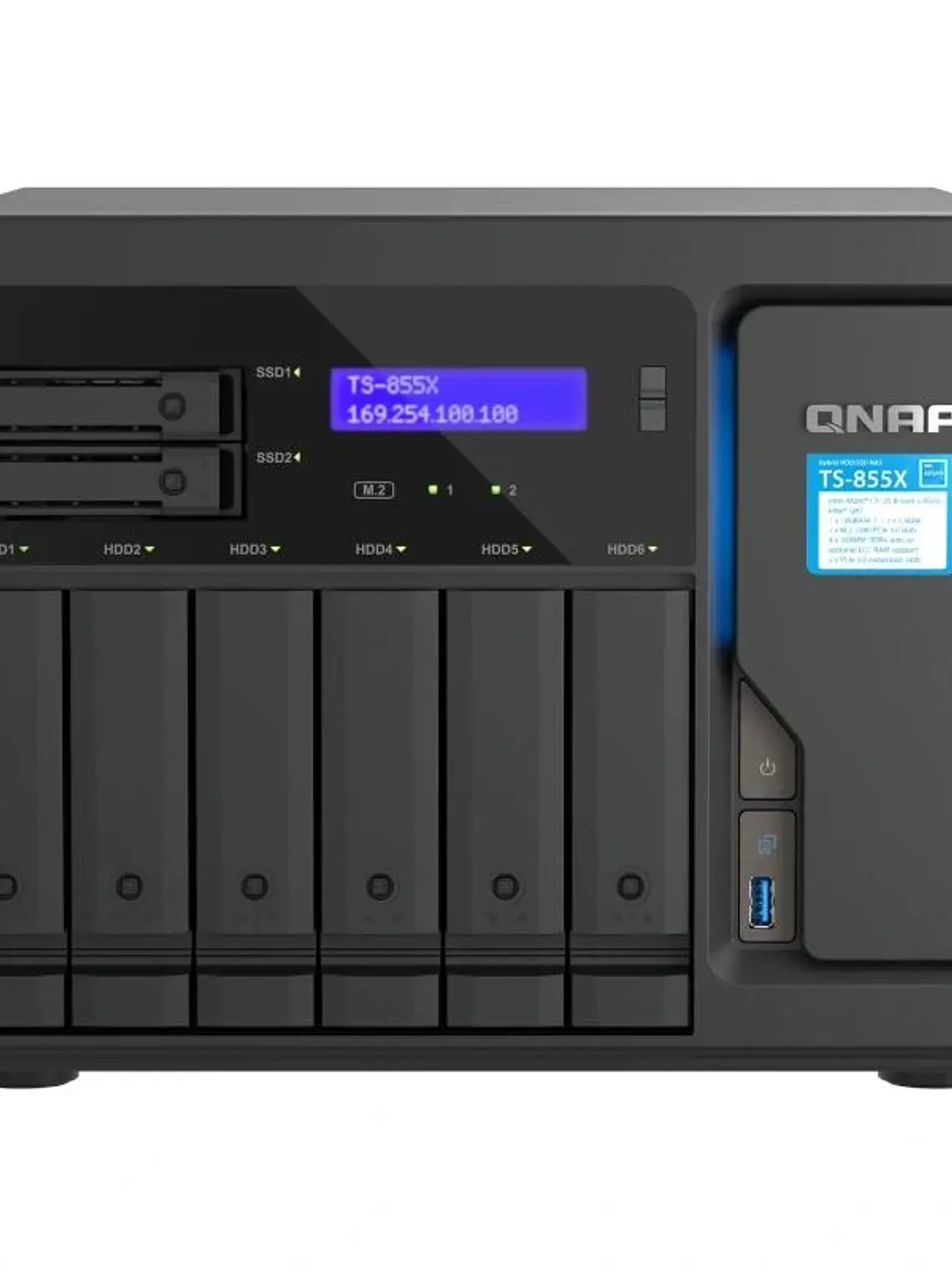 QNAP TS-855X-8G NAS 6+2 Bay 2x2.5GbE 4xUSB 1