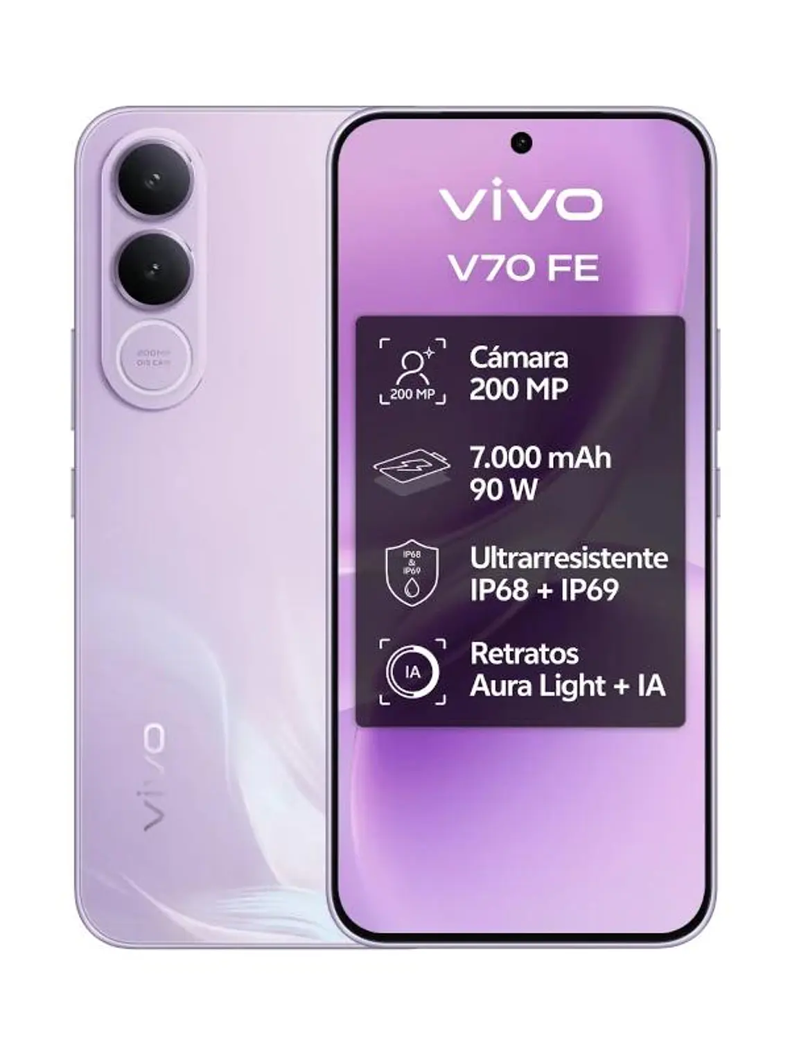 VIVO V70 FE 8Gb 256Gb Bundle Ch90w+ Buds3 Purple 2