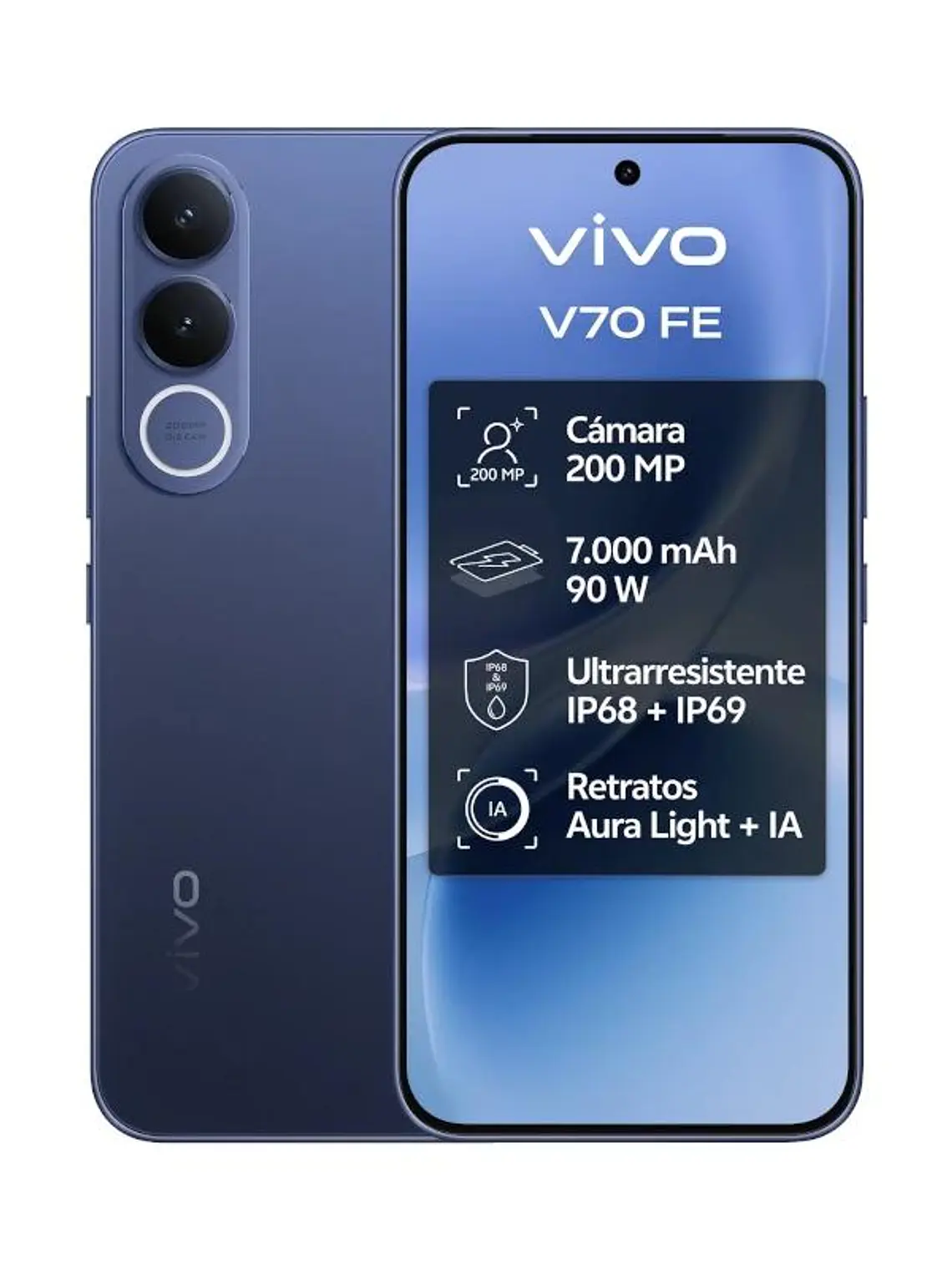 VIVO V70 FE 8Gb 256Gb Bundle Ch90w+ Buds3 Blue 4