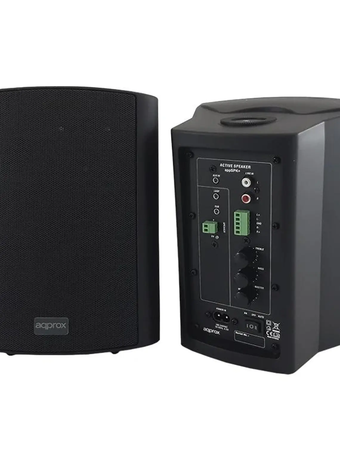 Approx Altavoces Pared Dig.2x30W kit de mont negro 3
