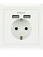 Nanocable Base de enchufe pared schuko+2USB 2.4A - Miniatura 2
