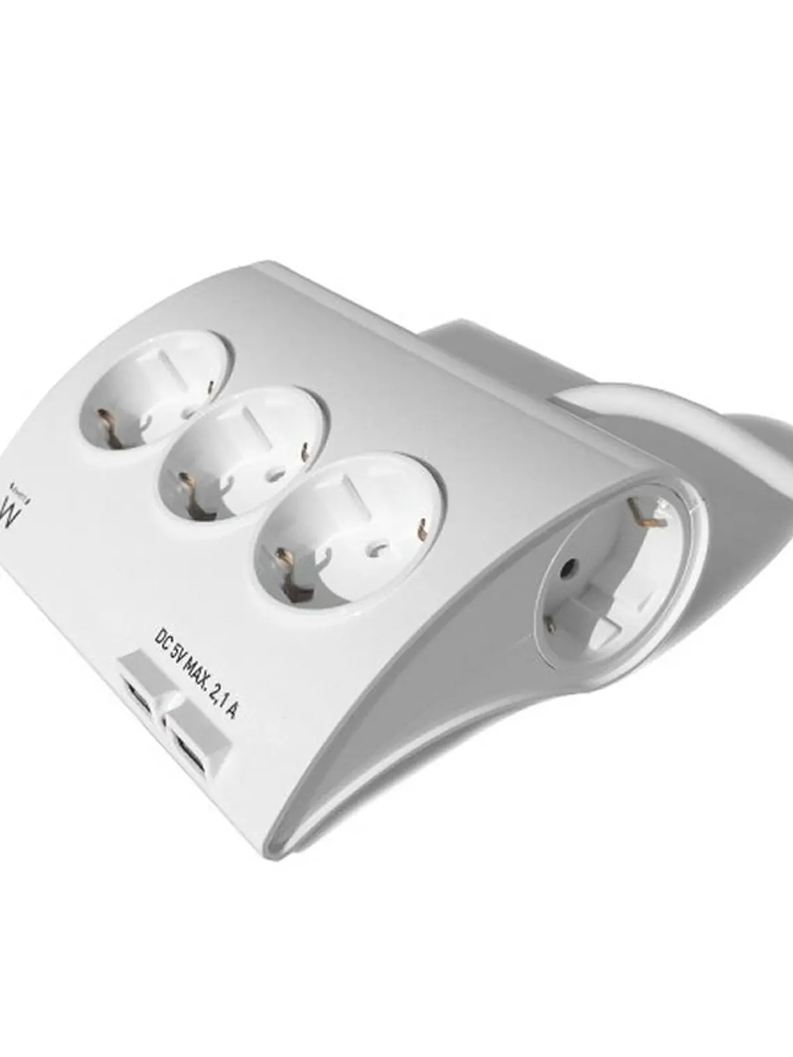 EWENT EW3935 Regleta 5 Schuko + 2 usb 2.1A 1