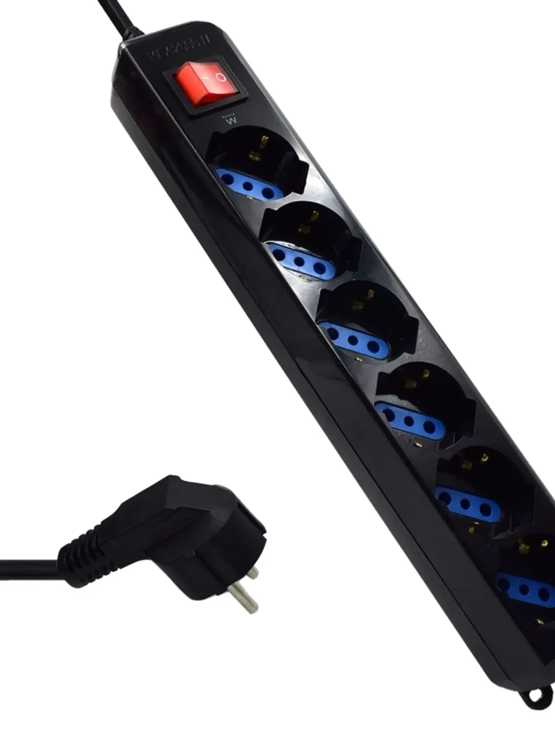 Ewent EW3924 Regleta 6 tomas con proteccion Negro 1