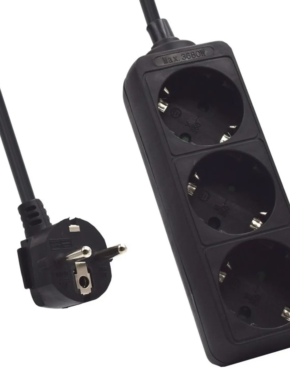 Ewent Ew3959 Regleta 3 tomas Negro 1