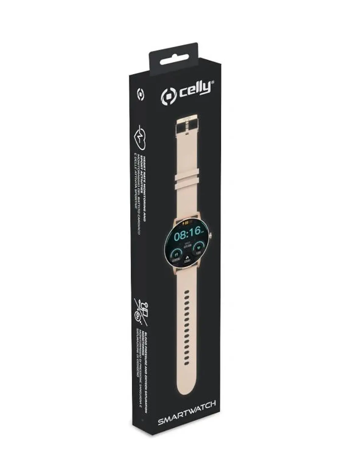 Celly Smartwatch Redondo Funcion Llamada Rosa 3