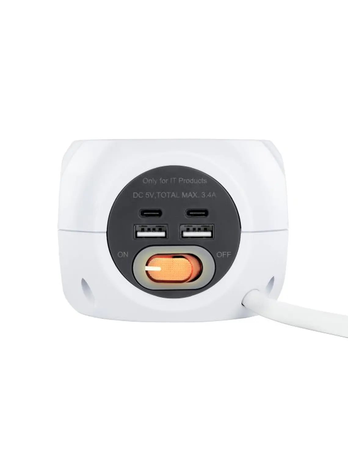 Nanocable Base de enchufes con 4 USB Blanco 2