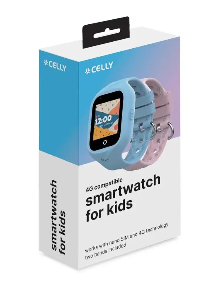 Celly Smartwatch Kids 4G 2 Correas Azul y Rosa 3