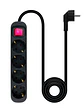 Nanocable Regleta 4 tomas con interruptor Negro - Miniatura 1