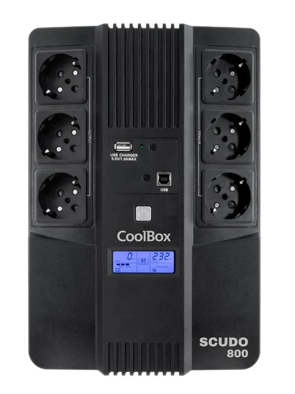 COOLBOX SAI SCUDO3 800VA/480W CON PANTALLA  LCD 3