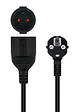 Nanocable Cable Alim. Alargador schuko negro 2 M - Miniatura 2