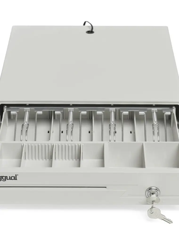 iggual Cajón portamonedas IRON-10W 38cm 4+6 blanco 2