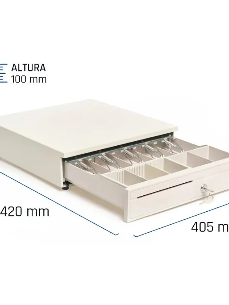 iggual Cajón portamonedas IRON-30W 42cm 5+5 blanco 2