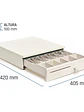 iggual Cajón portamonedas IRON-30W 42cm 5+5 blanco - Miniatura 2