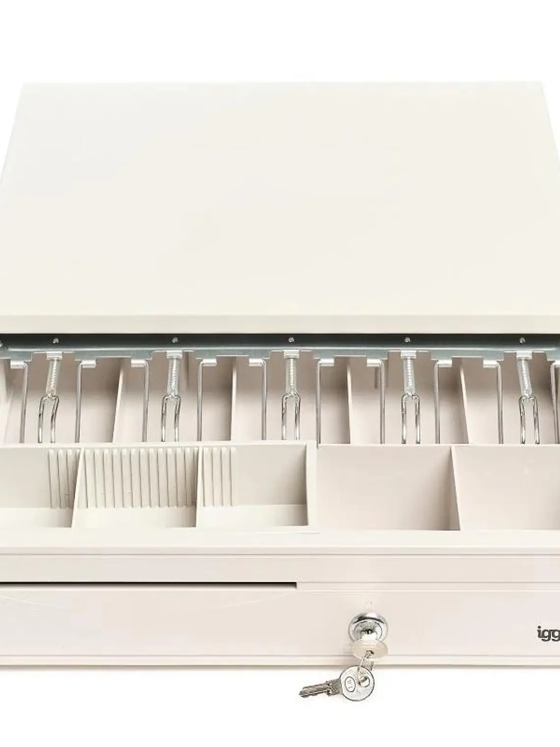 iggual Cajón portamonedas IRON-30W 42cm 5+5 blanco 4