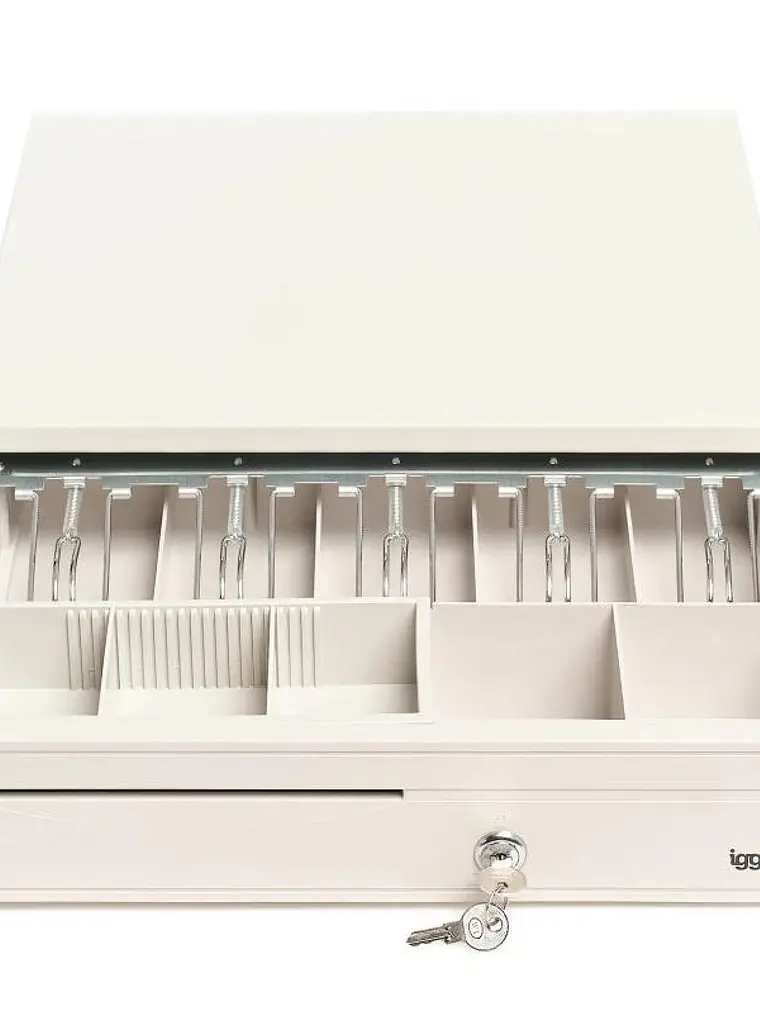 iggual Cajón portamonedas IRON-30W 42cm 5+5 blanco 4