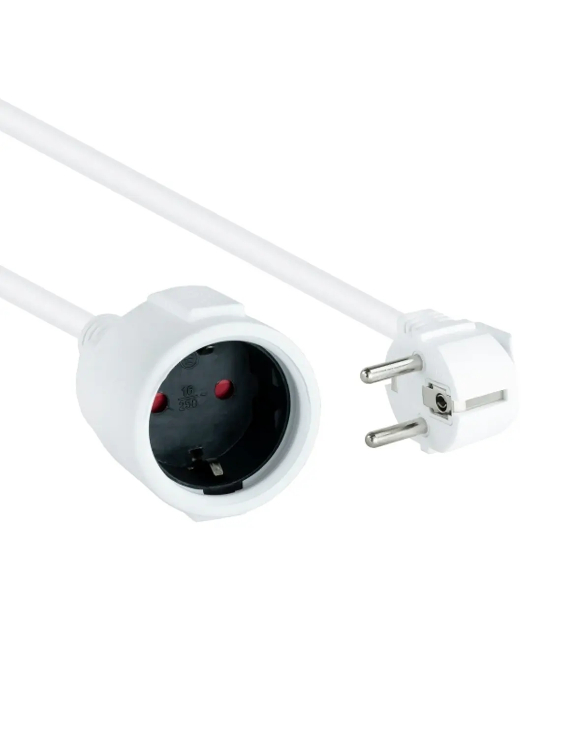 Nanocable Cable Alim. Alargador schuko blanco 5 M 1