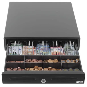 iggual Cajón Portamonedas IRON-70 44,5cm 5+8 negro