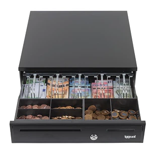 iggual Cajón Portamonedas IRON-35 42cm 5+6 negro