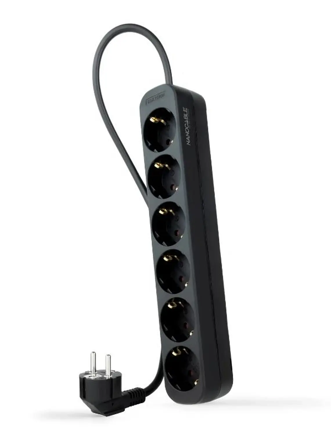 Nanocable Regleta de Enchufes 6 Tomas 1.4 m Negro 1