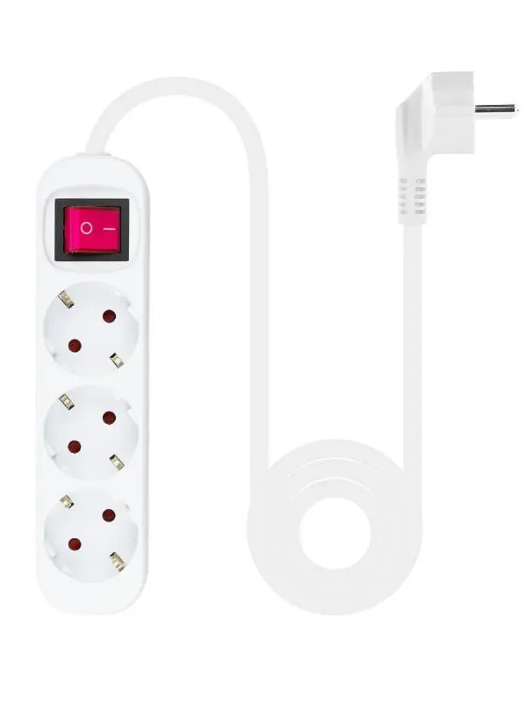 Nanocable Regleta 3 Tomas Interruptor Blanco 3