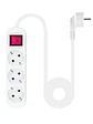 Nanocable Regleta 3 Tomas Interruptor Blanco - Miniatura 3