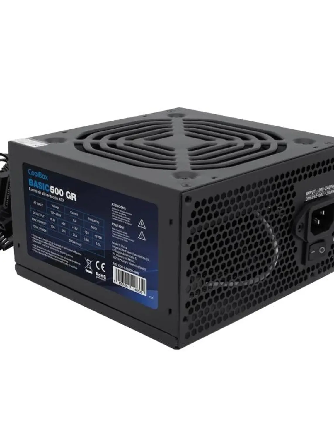 CoolBox Fuente.Alim 20+4 pin ATX BASIC 500W 1