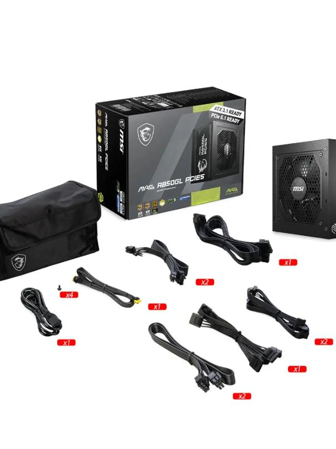 MSI Fuente Alimentación MAG A850GL PCIE5 II 850W 4