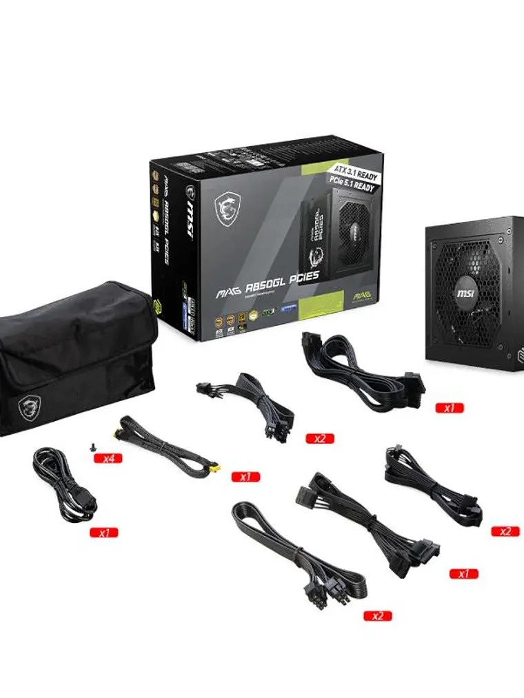 MSI Fuente Alimentación MAG A850GL PCIE5 II 850W 4