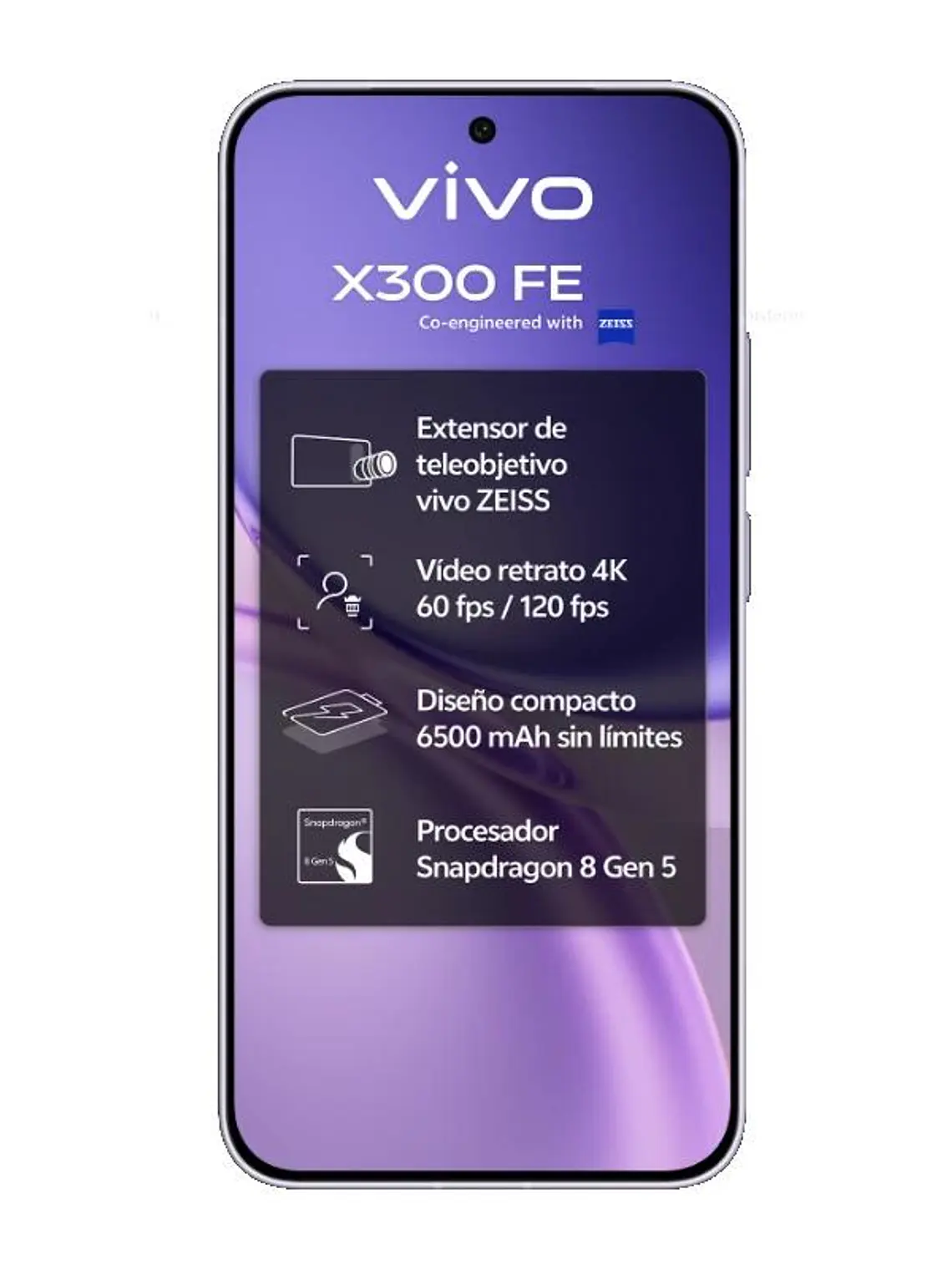 VIVO X300 FE 5G purple + Ch90w + Kit fotografico 3