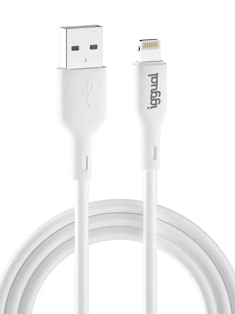 iggual cable USB-A/Lightning 100 cm blanco 1