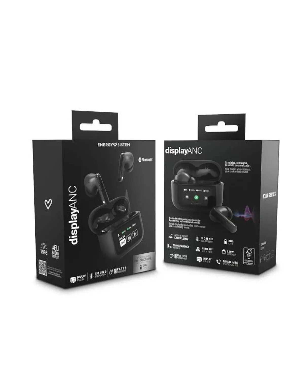 Energy Sistem Auriculares Display ANC Graphite TW 4