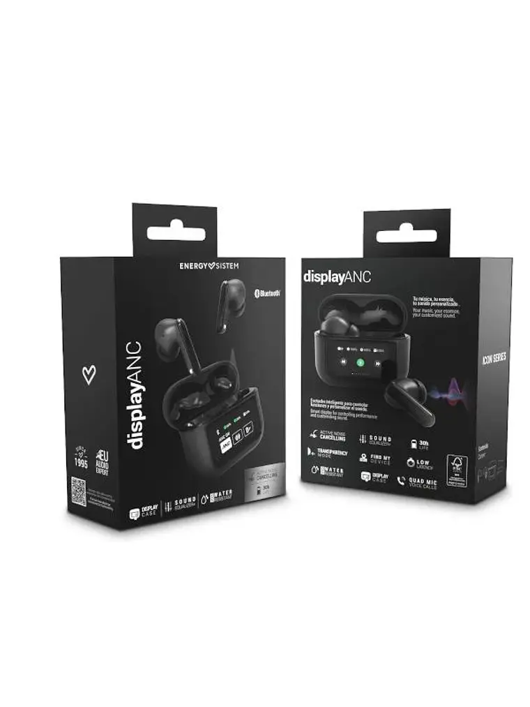 Energy Sistem Auriculares Display ANC Graphite TW 4