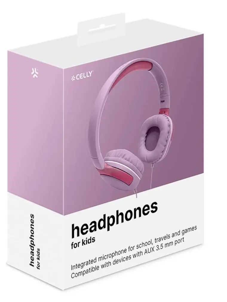 Celly Auricular Diadema niños Rosa 4