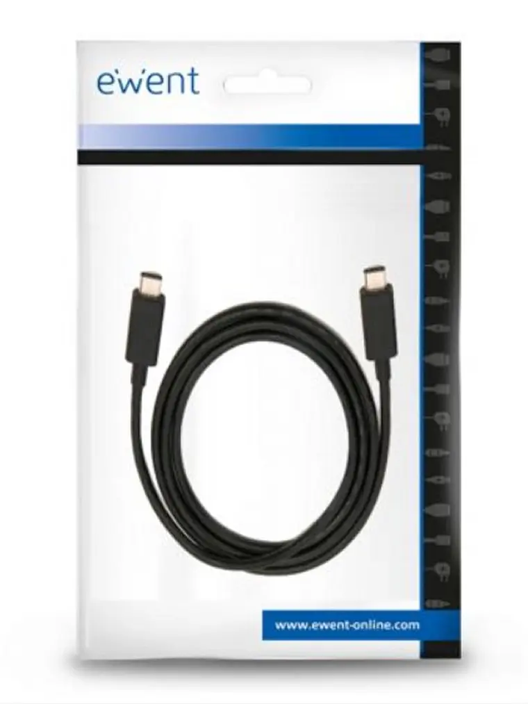 Ewent Cable USB-C Carga Rápida 60W 10Gbps,4K 1m 1
