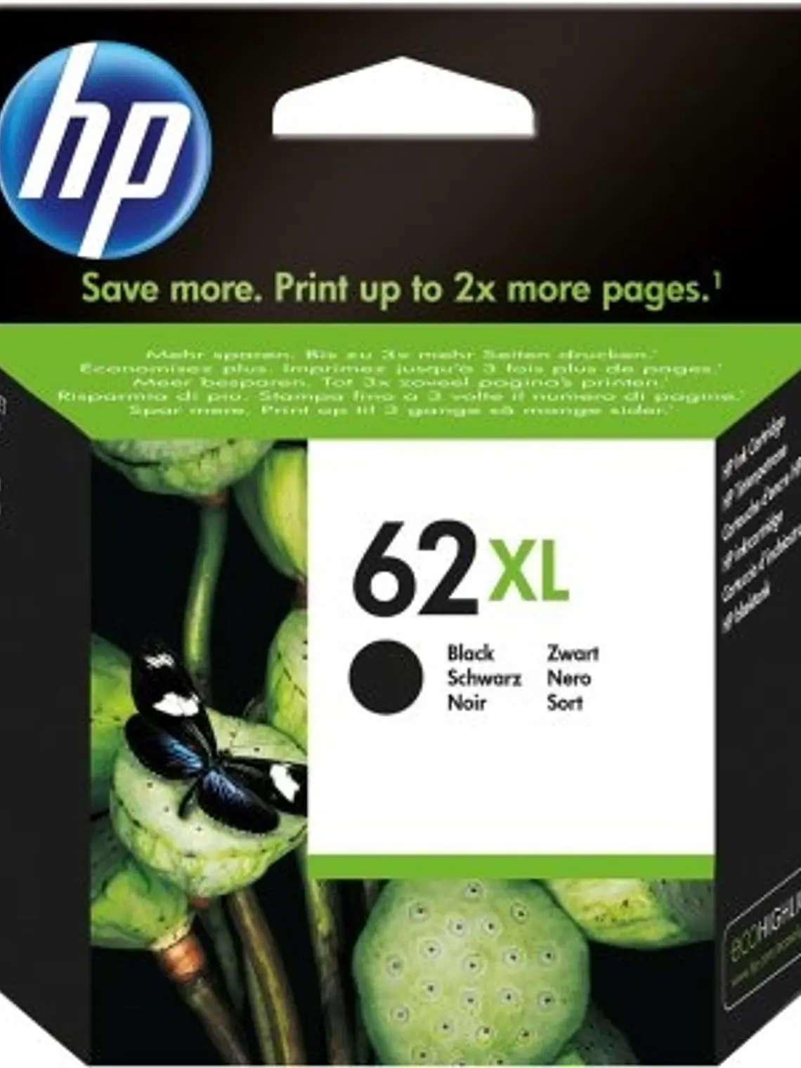 HP Cartucho 62XL Negro 1