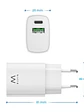 EWENT Cargador rapido Q3 20w Usb-C y Usb-A - Miniatura 3