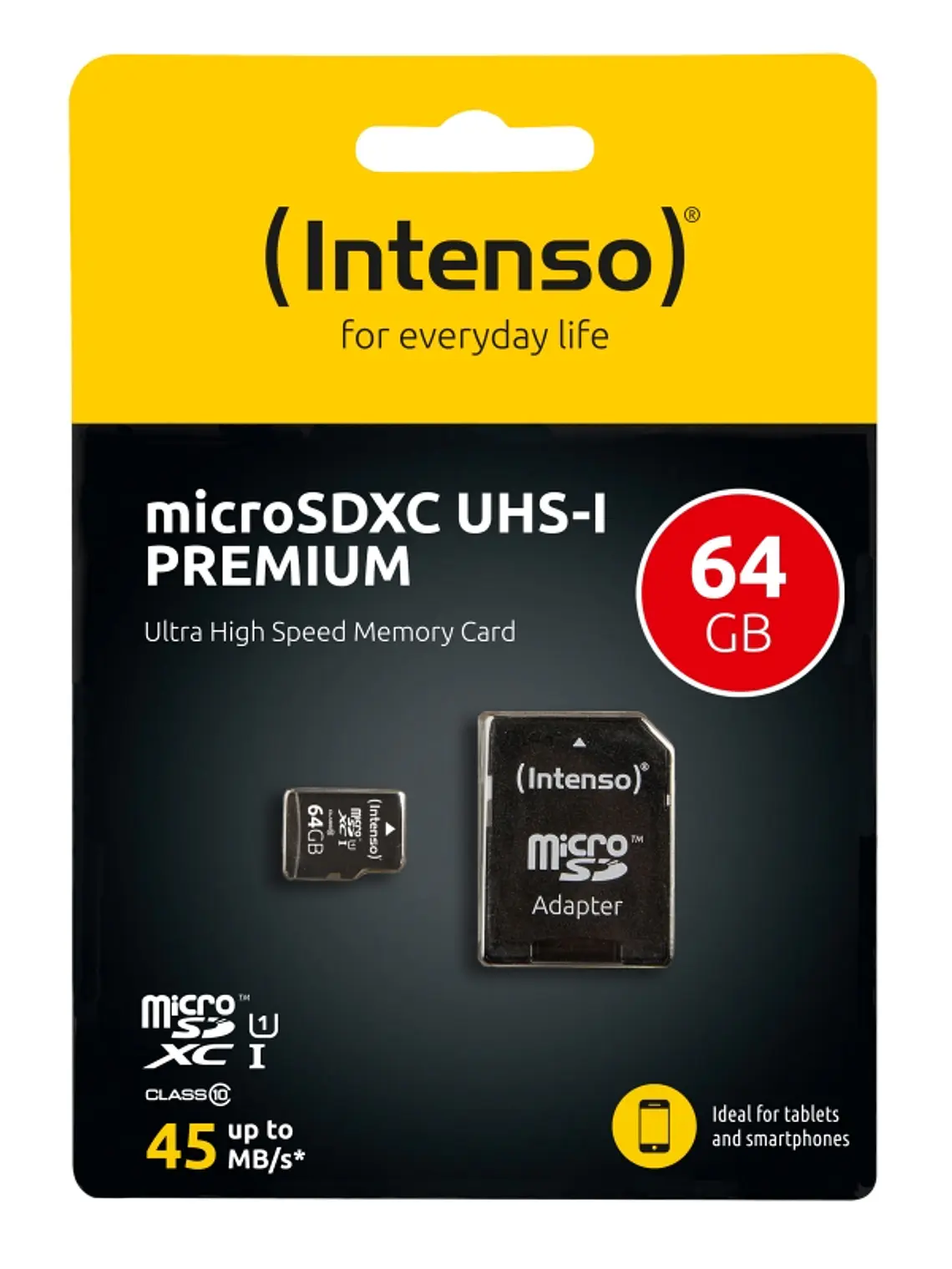 Intenso 3423490 Micro SD UHS-I Premium 64GB c/adap 2