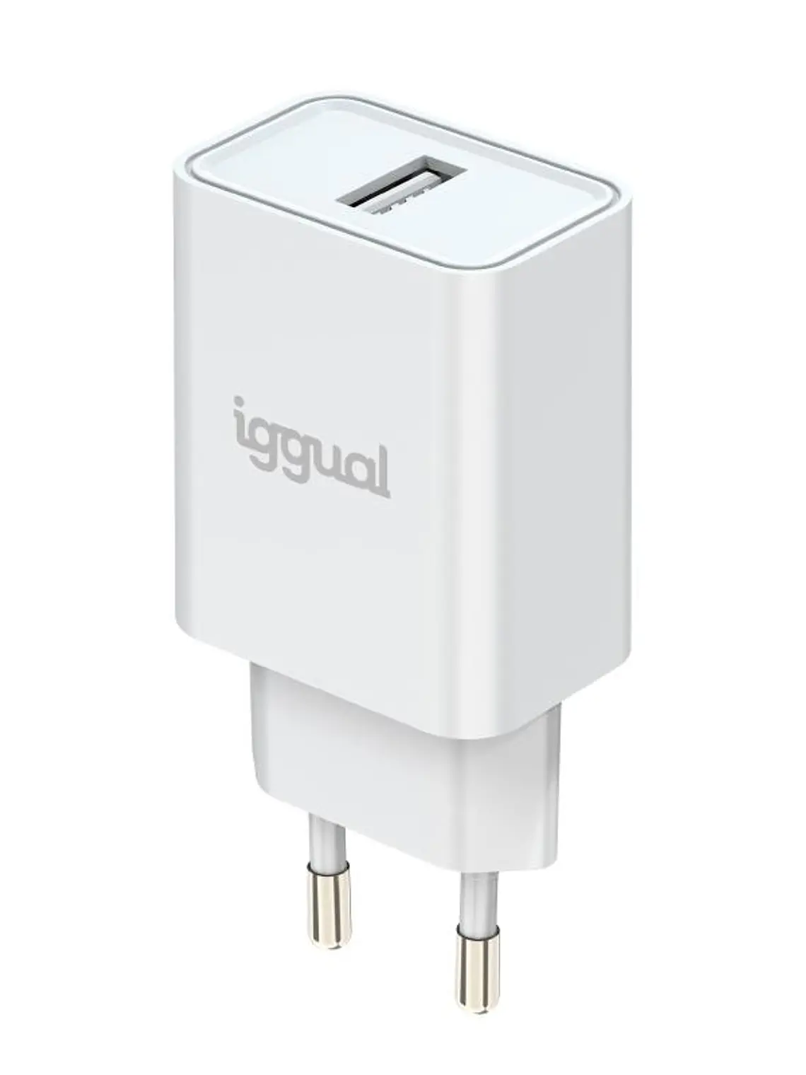 iggual Cargador de pared 1xUSB-A 5V/2.4A (12W) 3