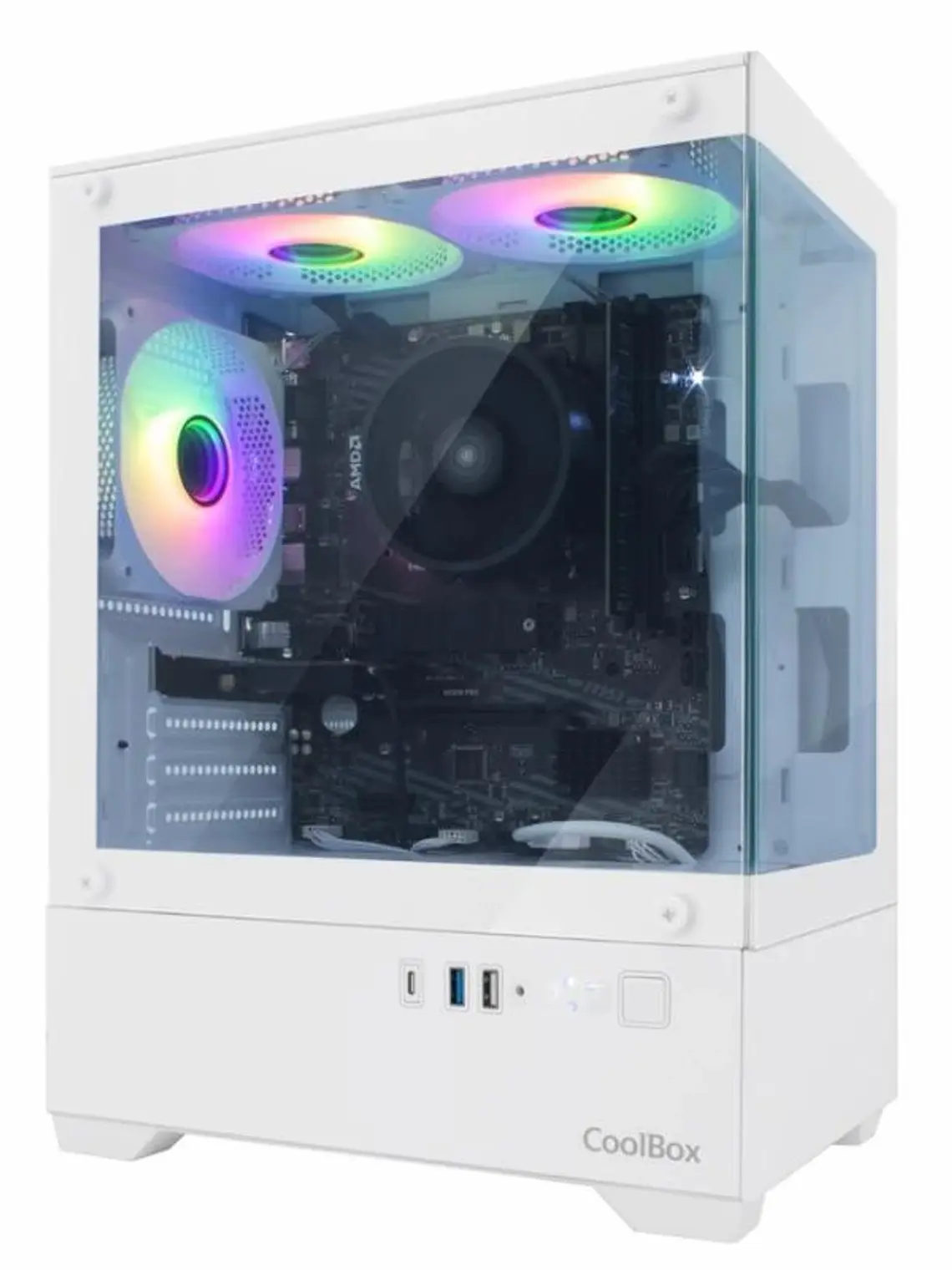 Coolbox Caja Gaming MATX GM200 V.Lite ARGB S.FTE B 1