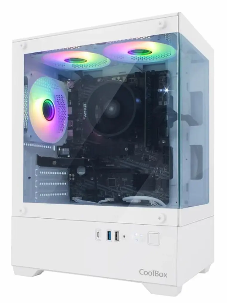 Coolbox Caja Gaming MATX GM200 V.Lite ARGB S.FTE B 1