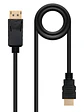 Nanocable Cable Conversor DP a HDMI 0,5 M Negro - Miniatura 1