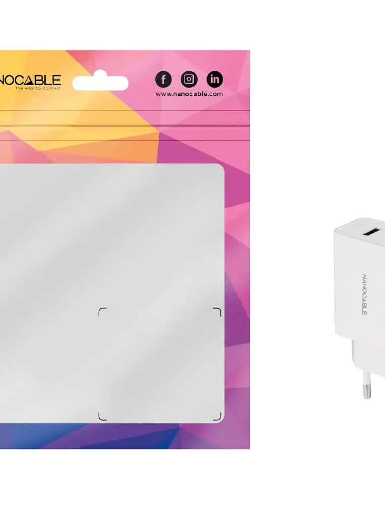 Nanocable Cargador 1 x USB 5V-2.1A Blanco 3
