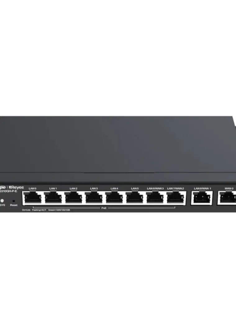 Reyee Desktop 10-port full gigabit router, providi 1