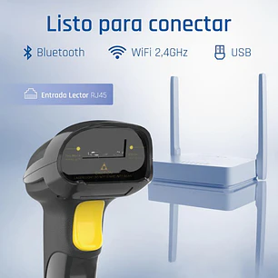 iggual Lector código barras 1D Bluetooth WiFi 2.4G