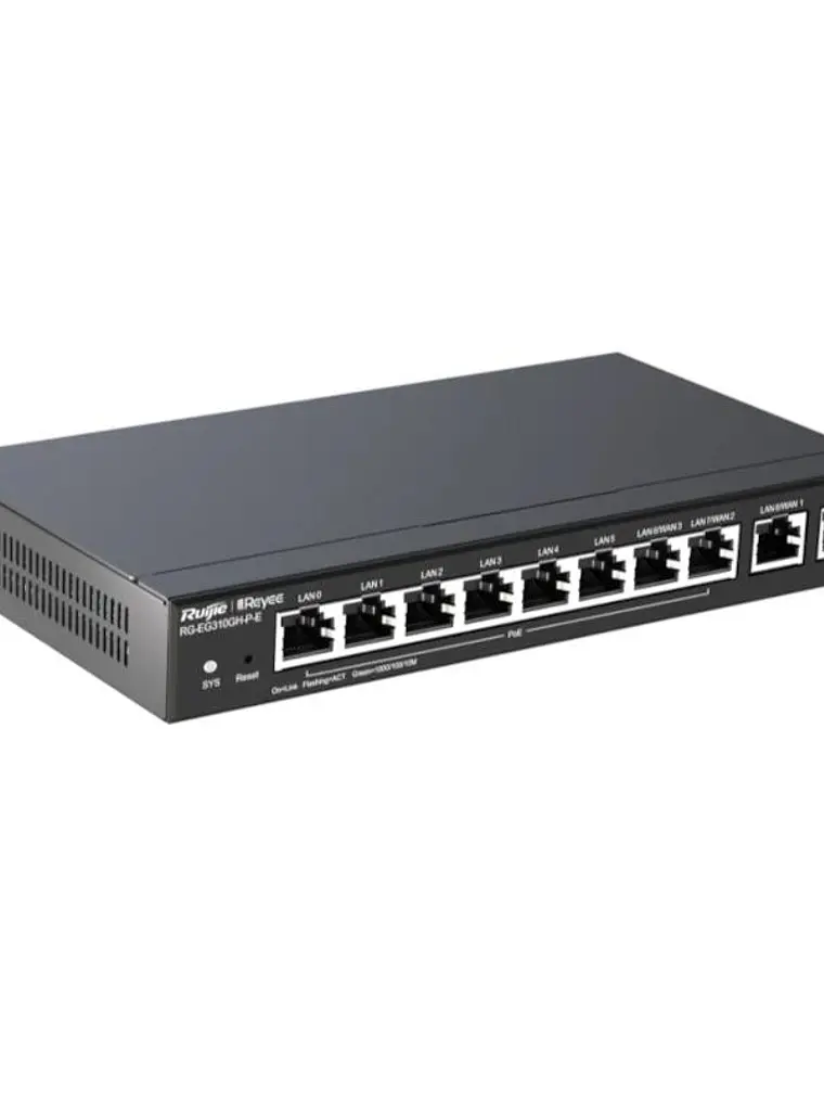 Reyee Desktop 10-port full gigabit router, providi 2