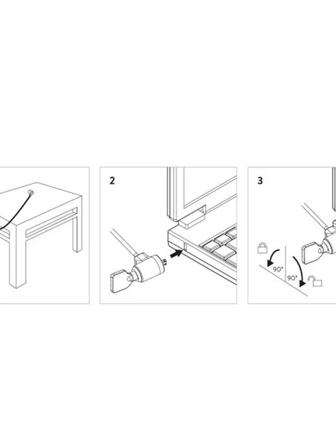 EWENT EW1242 Cable de Seguridad con llave 2