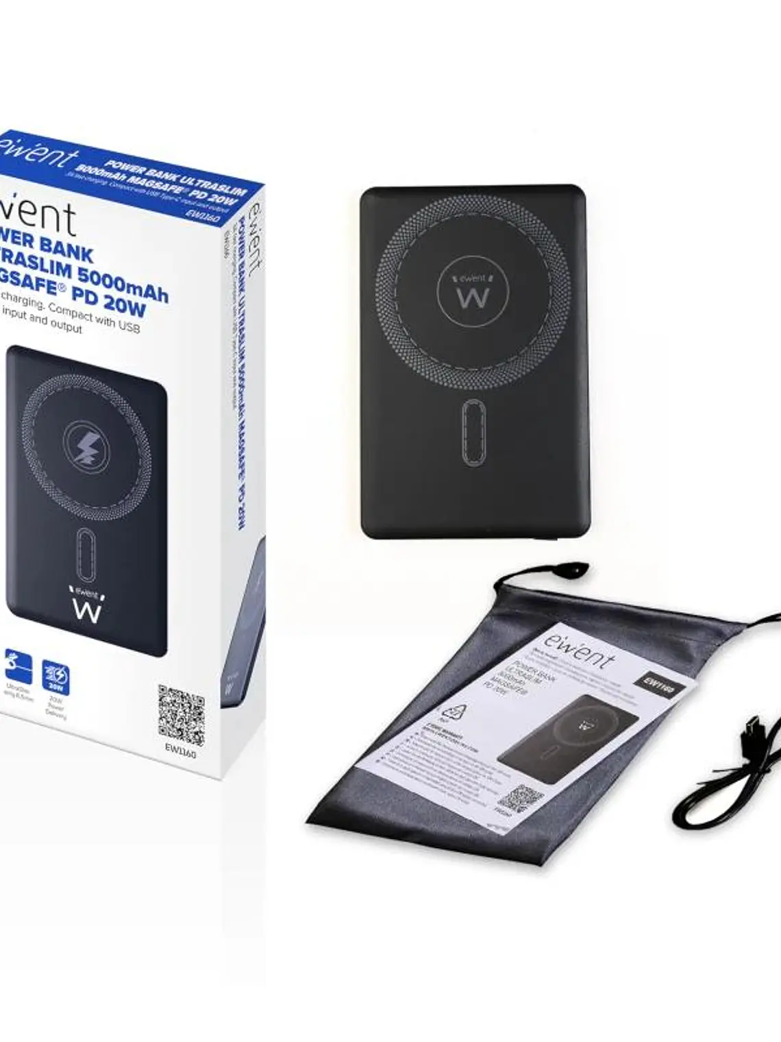 EWENT POWERBANK SLIM 5000mAh MagSafe PD 20W 3