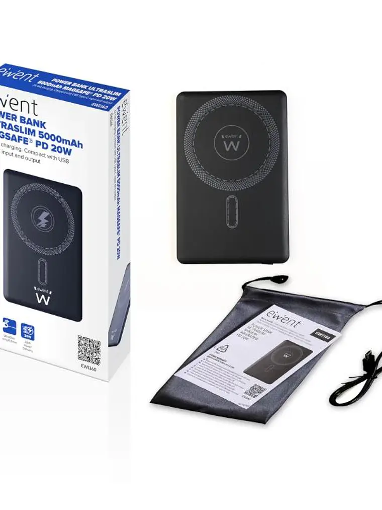 EWENT POWERBANK SLIM 5000mAh MagSafe PD 20W 3