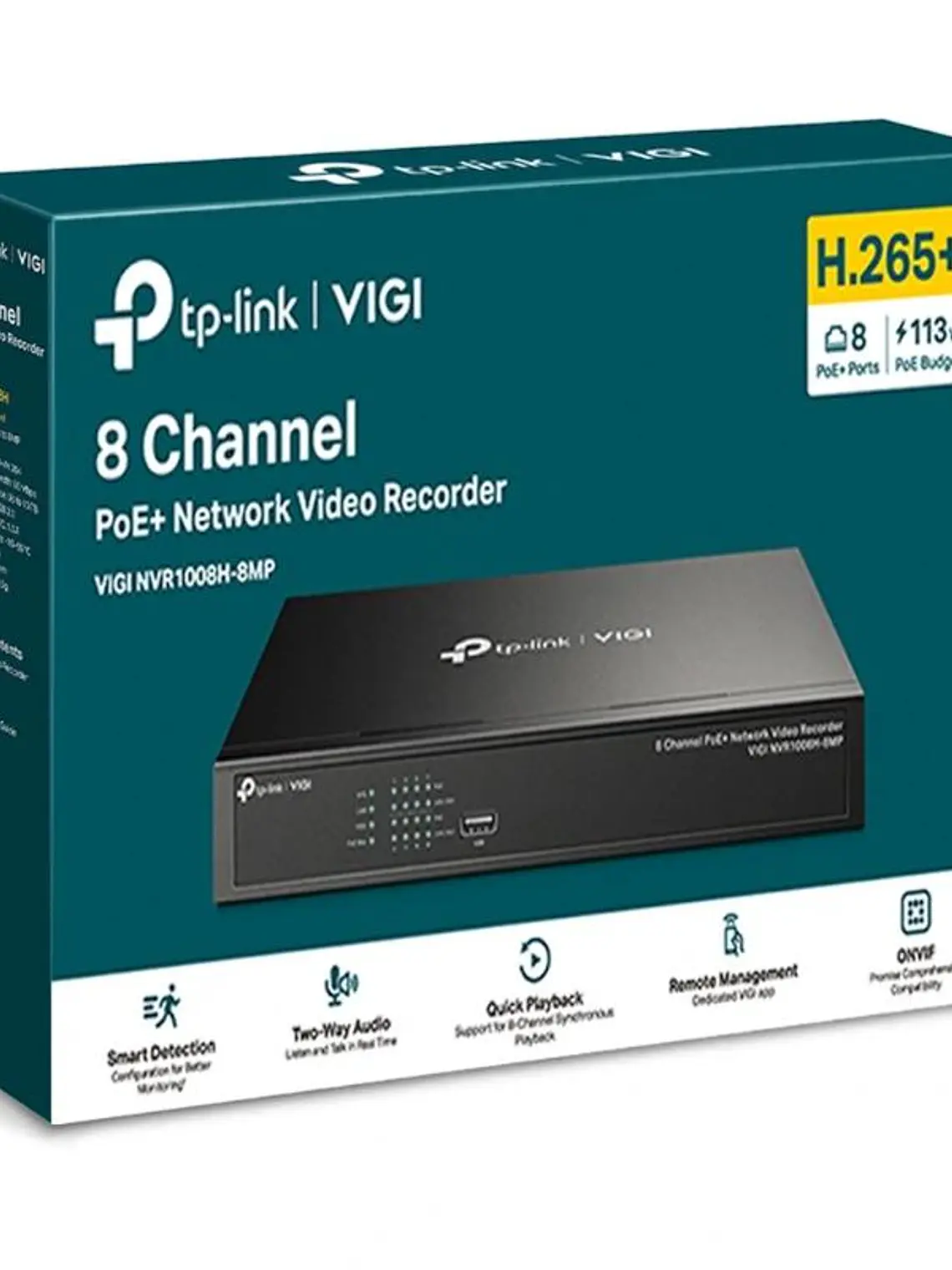 VIGI Grabador IP NVR1008H-8MP Rack 01 HDD 08 C PoE 3
