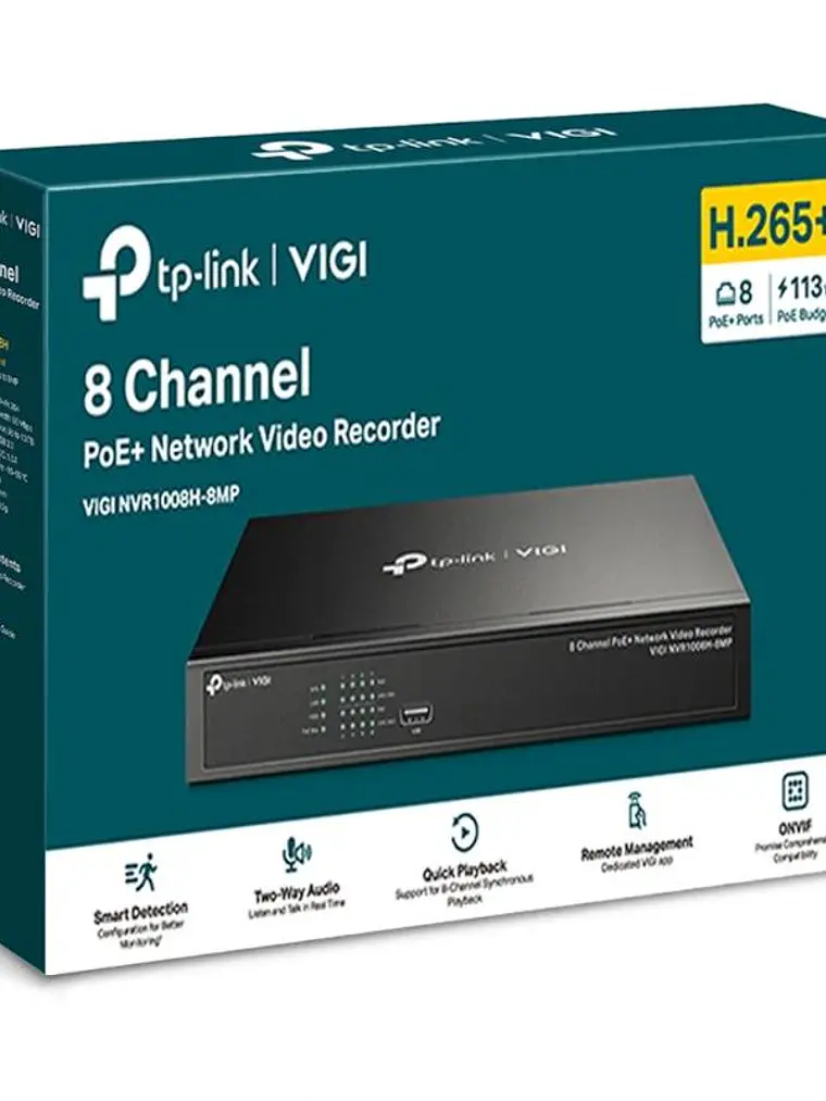 VIGI Grabador IP NVR1008H-8MP Rack 01 HDD 08 C PoE 3